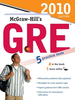 cover image of McGraw-Hill's GRE, 2010 Edition